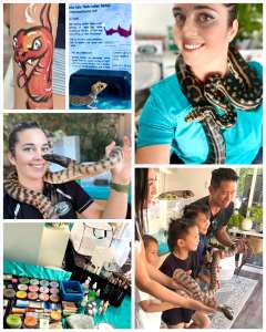 reptile face paint party