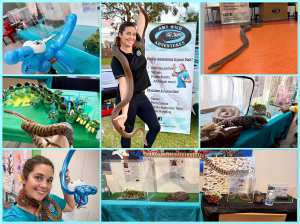 reptile balloon twisting face paint party